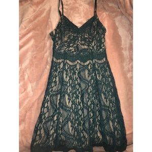 Lace emerald dress